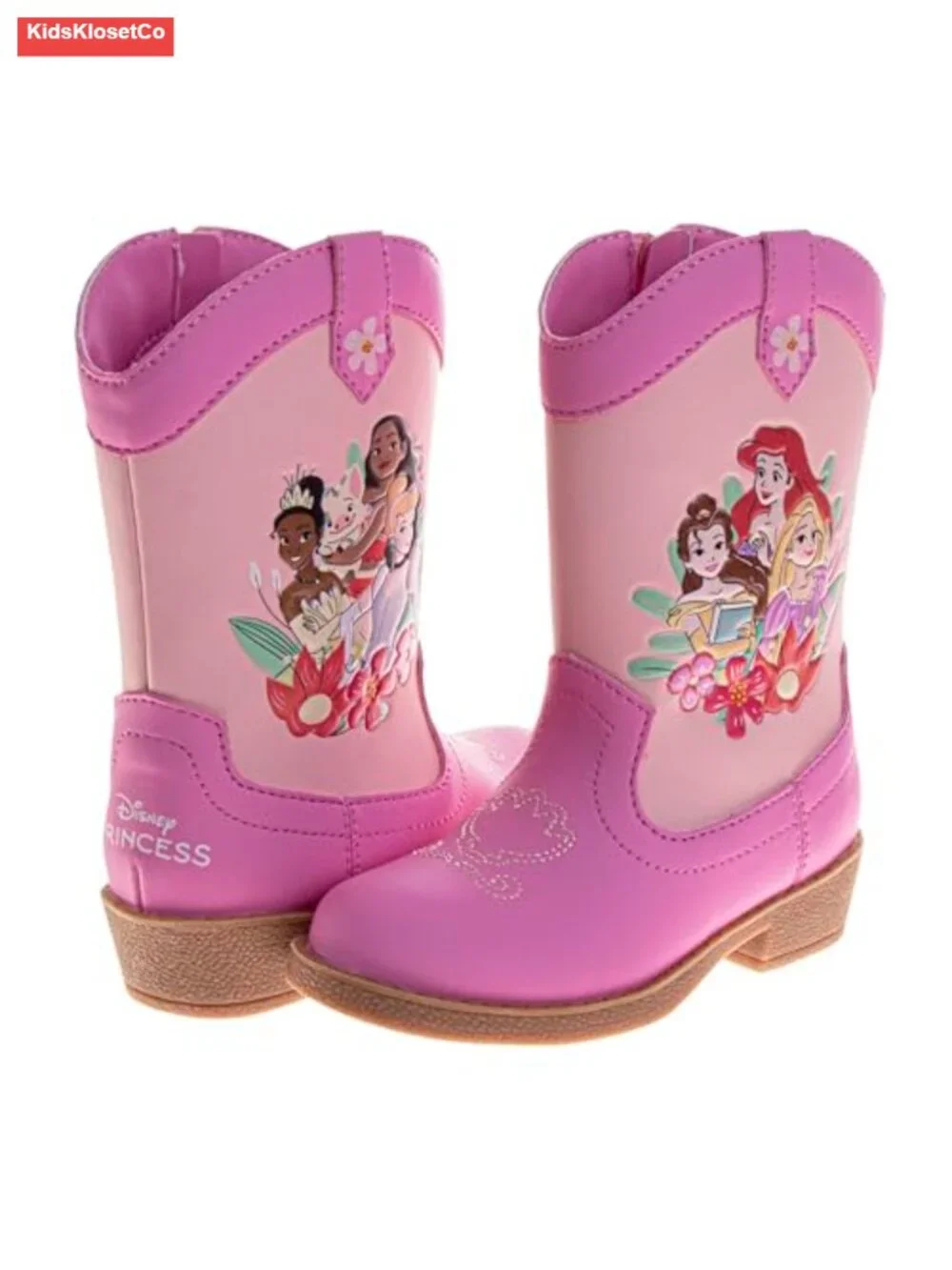 Disney Minnie Mouse Cowgirl Western Boots, Toddler-Little Kid, Faux Leather,